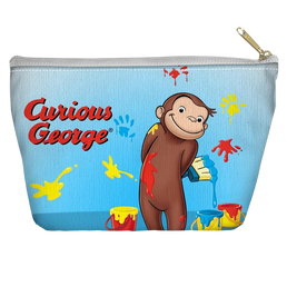 Curious George - Paint Tapered Bottom Pouch T Bottom Accessory Pouches Curious George   