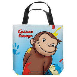 Curious George - Paint - Tote Bag Tote Bags Curious George   