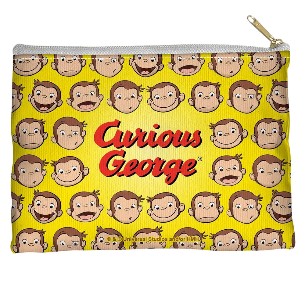 Curious George - Heads Straight Bottom Pouch Straight Bottom Accessory Pouches Curious George   