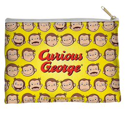 Curious George - Heads Straight Bottom Pouch Straight Bottom Accessory Pouches Curious George   