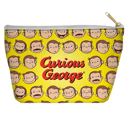 Curious George - Heads Tapered Bottom Pouch T Bottom Accessory Pouches Curious George   