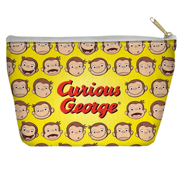 Curious George Heads Tapered Bottom tapered bottom pouch