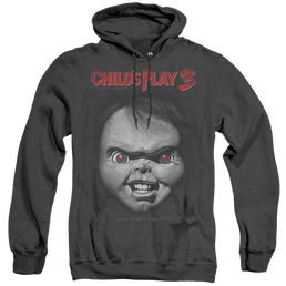 Child's Play Face Poster - Heather Pullover Hoodie Heather Pullover Hoodie Child's Play   