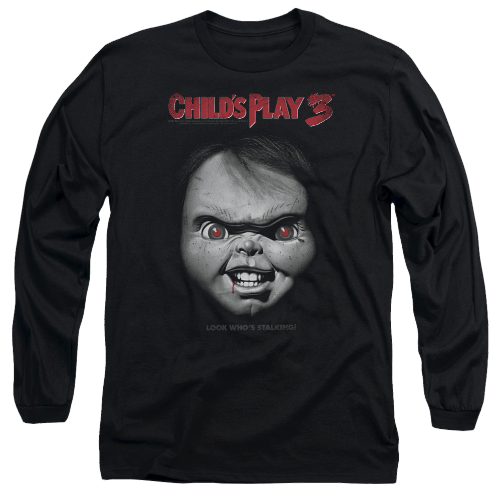 Child's Play Face Poster - Men's Long Sleeve T-Shirt Men's Long Sleeve T-Shirt Child's Play   