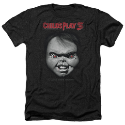 Child's Play Face Poster - Men's Heather T-Shirt Men's Heather T-Shirt Child's Play   