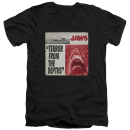 Jaws Terror Men's V-Neck T-Shirt Men's V-Neck T-Shirt Jaws   