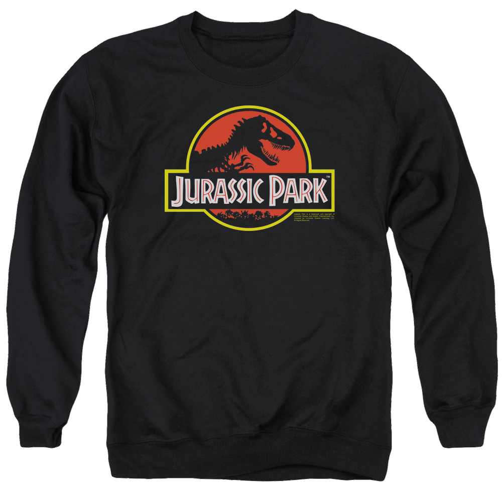 Jurassic Park Classic Logo Men's Crewneck Sweatshirt Men's Crewneck Sweatshirt Jurassic Park   