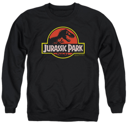 Jurassic Park Classic Logo Men's Crewneck Sweatshirt Men's Crewneck Sweatshirt Jurassic Park   
