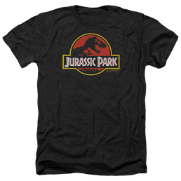 Jurassic Park Classic Logo Men's Heather T-Shirt Men's Heather T-Shirt Jurassic Park   