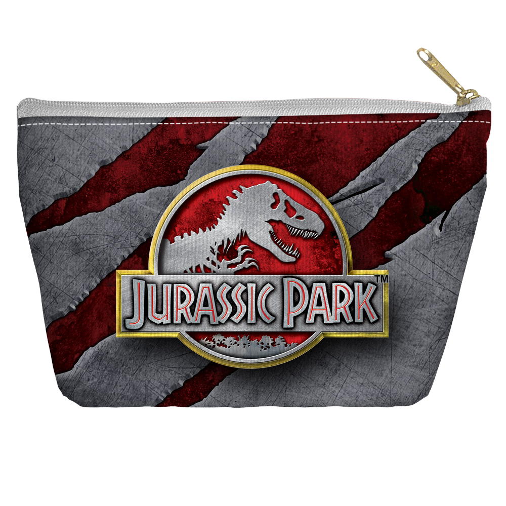 Jurassic Park - Slash Logo Tapered Bottom Pouch T Bottom Accessory Pouches Jurassic Park   