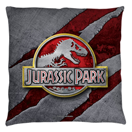 Jurassic Park - Slash Logo Throw Pillow Throw Pillows Jurassic Park   
