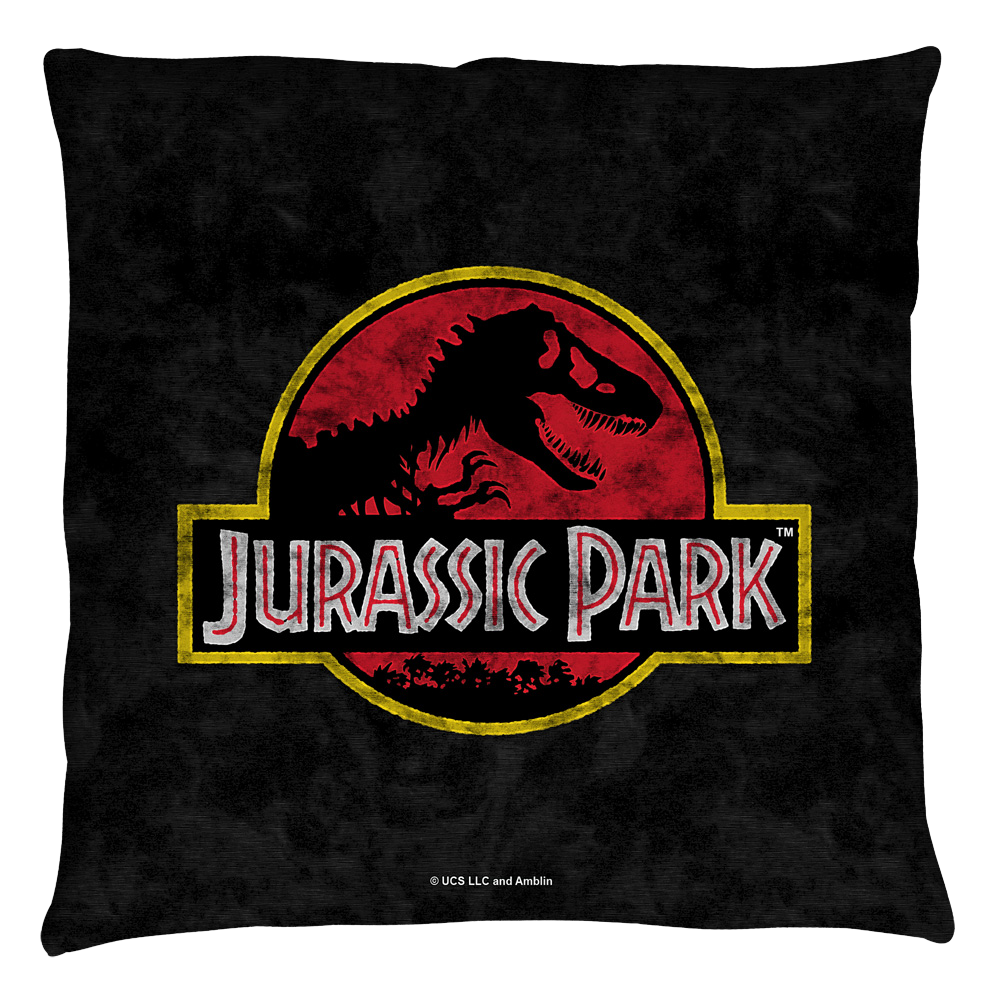 Jurassic Park - Classic Logo Throw Pillow Throw Pillows Jurassic Park   