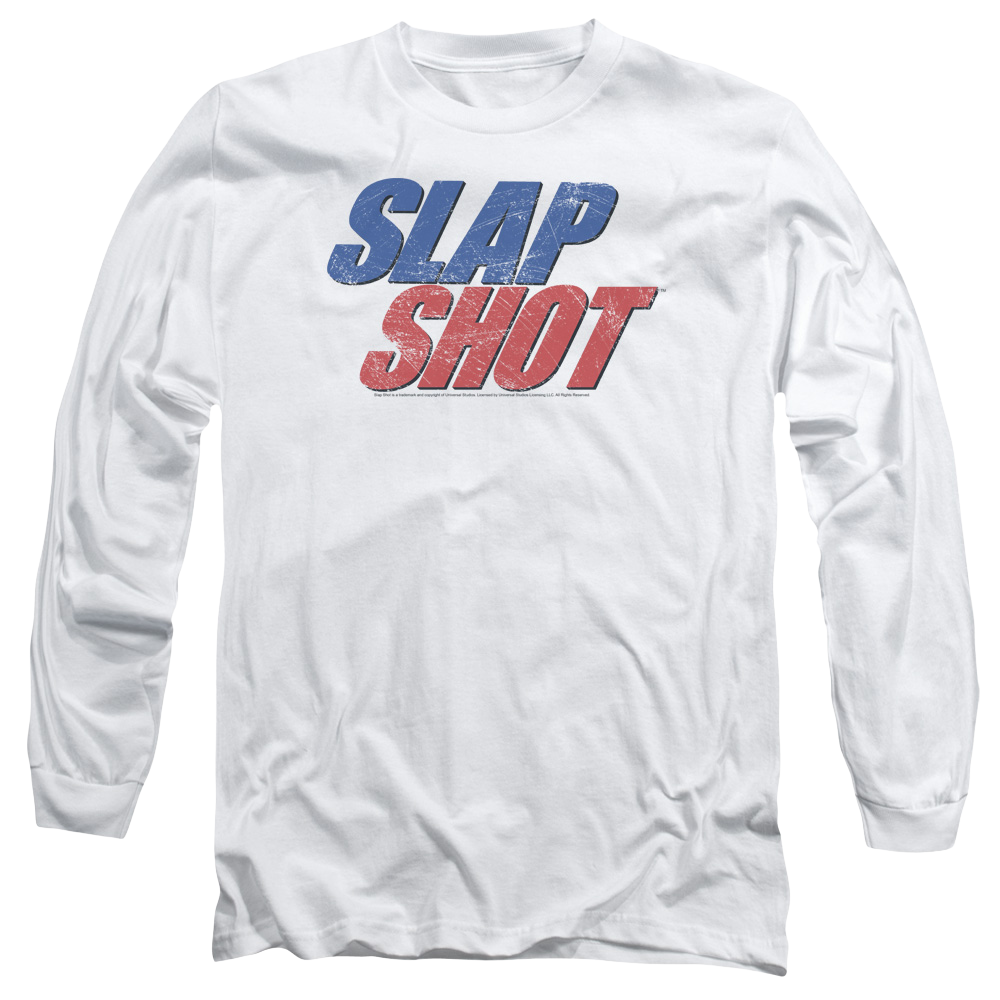 Slap Shot Blue & Red Logo - Men's Long Sleeve T-Shirt Men's Long Sleeve T-Shirt Slap Shot   
