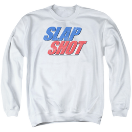 Slap Shot Blue & Red Logo - Men's Crewneck Sweatshirt Men's Crewneck Sweatshirt Slap Shot   