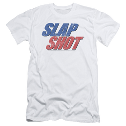 Slap Shot Blue & Red Logo - Men's Slim Fit T-Shirt Men's Slim Fit T-Shirt Slap Shot   
