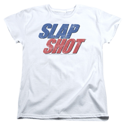 Slap Shot Blue & Red Logo - Women's T-Shirt Women's T-Shirt Slap Shot   