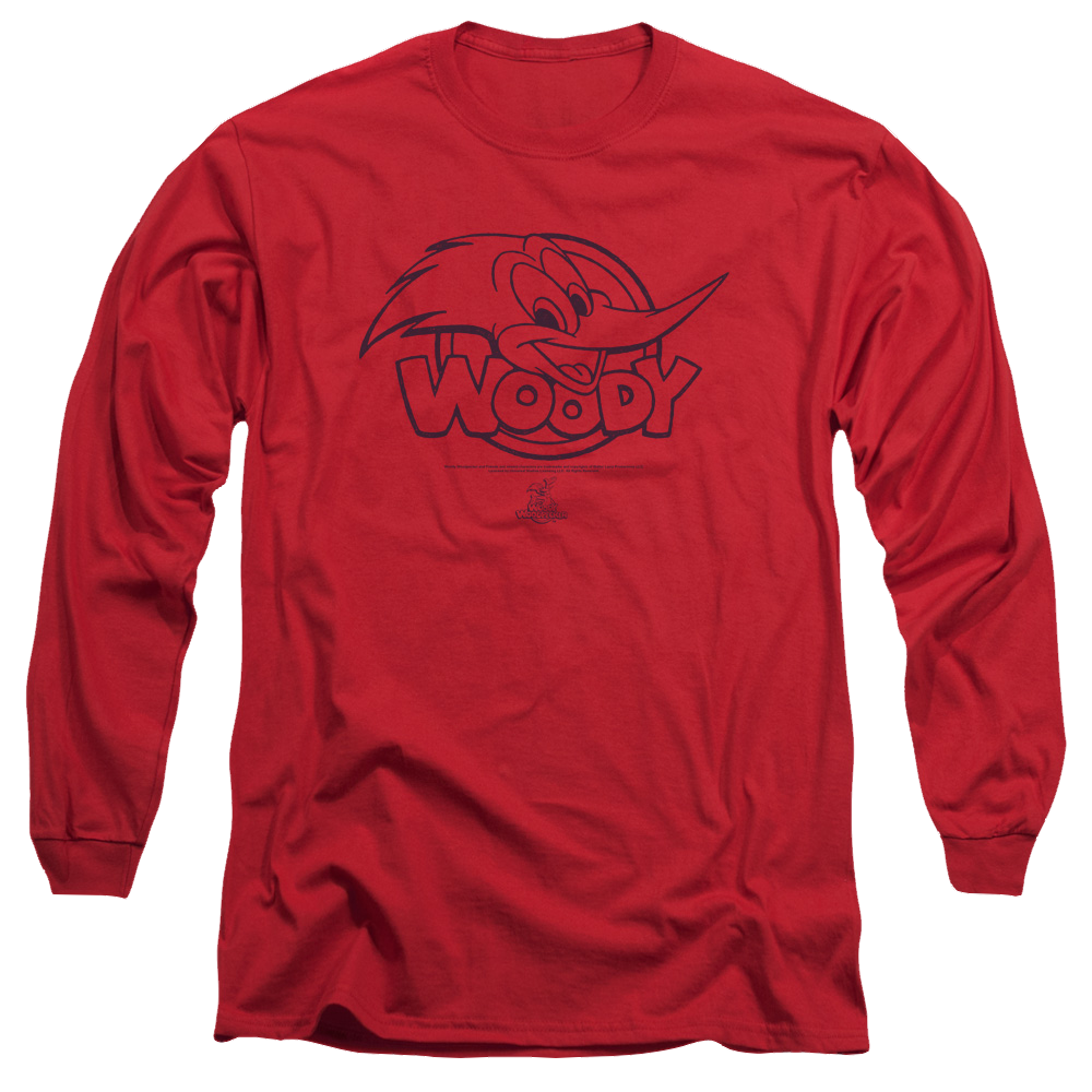 Woody Woodpecker Big Head - Men's Long Sleeve T-Shirt Men's Long Sleeve T-Shirt Woody Woodpecker   