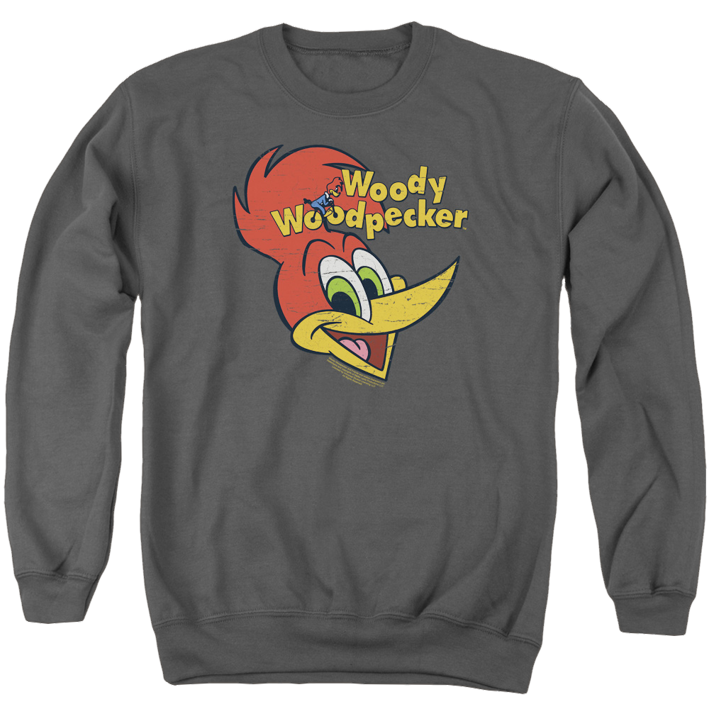 Woody Woodpecker Retro Logo - Men's Crewneck Sweatshirt Men's Crewneck Sweatshirt Woody Woodpecker   