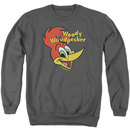 Woody Woodpecker Retro Logo - Men's Crewneck Sweatshirt Men's Crewneck Sweatshirt Woody Woodpecker   