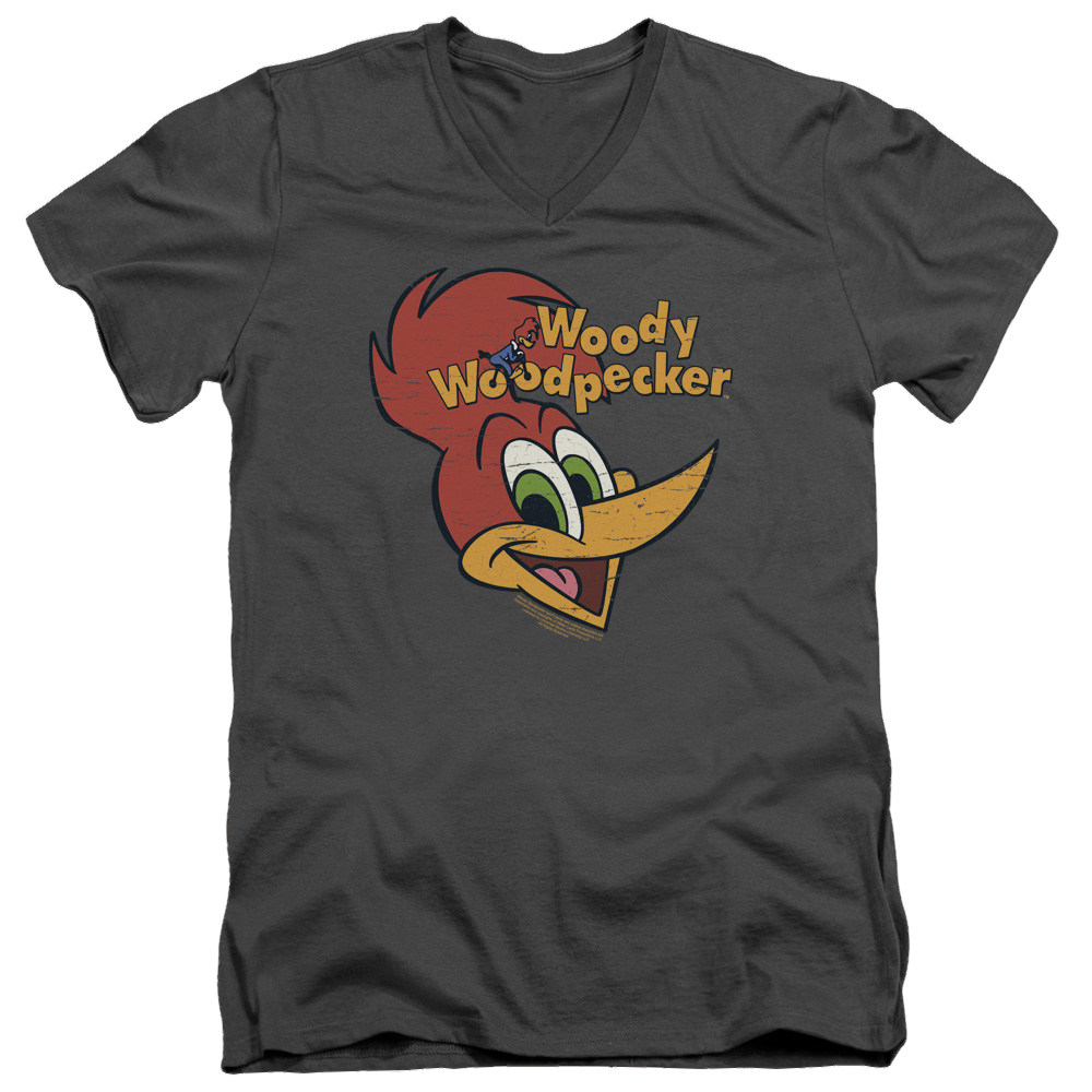Woody Woodpecker Retro Logo - Men's V-Neck T-Shirt Men's V-Neck T-Shirt Woody Woodpecker   