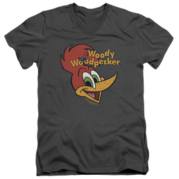 Woody Woodpecker Retro Logo - Men's V-Neck T-Shirt Men's V-Neck T-Shirt Woody Woodpecker   