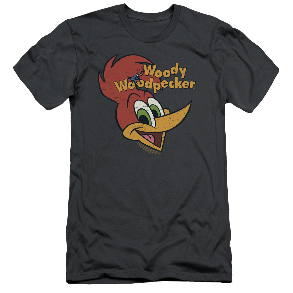 Woody Woodpecker Retro Logo - Men's Slim Fit T-Shirt Men's Slim Fit T-Shirt Woody Woodpecker   