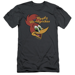 Woody Woodpecker Retro Logo - Men's Slim Fit T-Shirt Men's Slim Fit T-Shirt Woody Woodpecker   