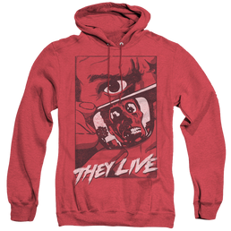 They Live Graphic Poster - Heather Pullover Hoodie Heather Pullover Hoodie They Live   