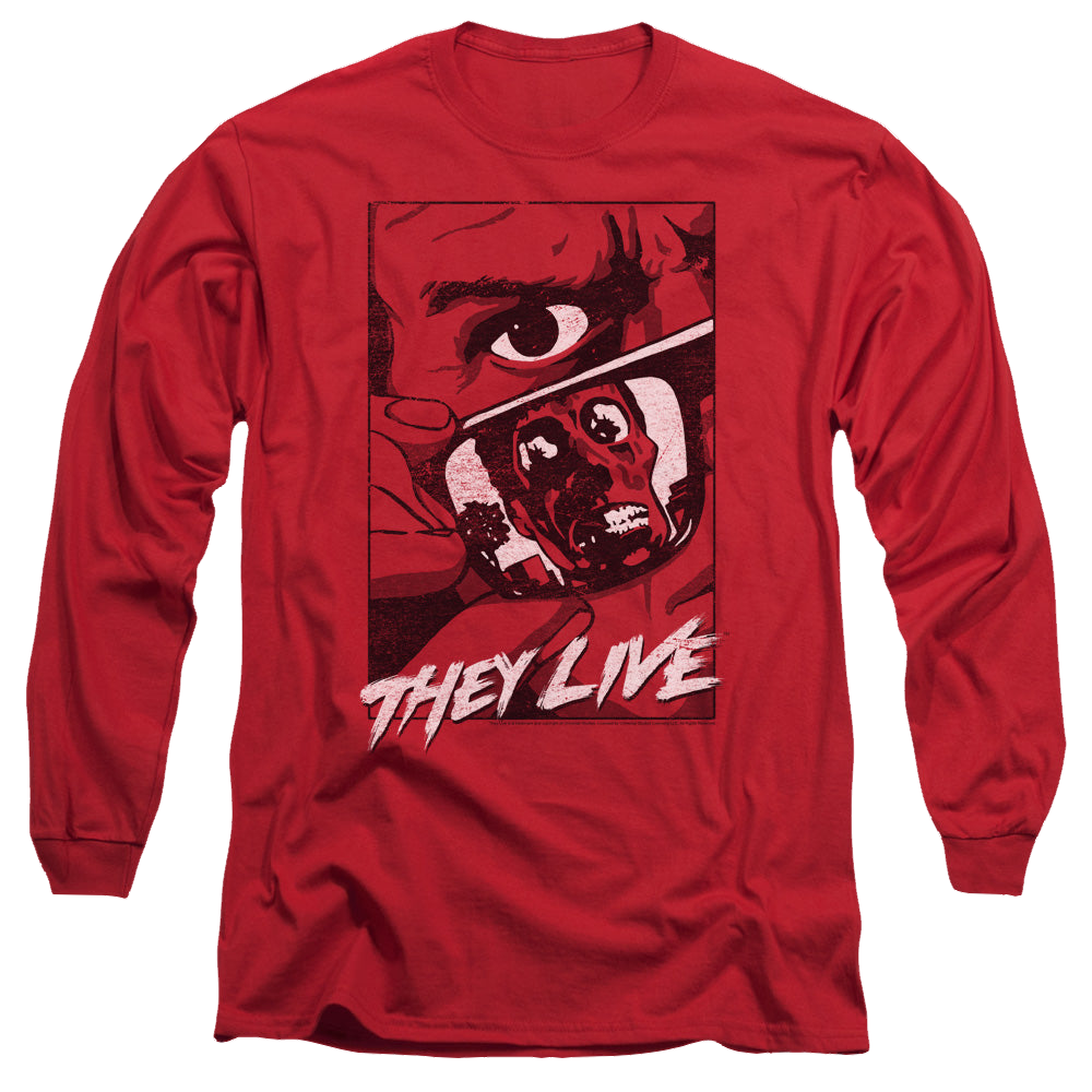 They Live Graphic Poster - Men's Long Sleeve T-Shirt Men's Long Sleeve T-Shirt They Live   