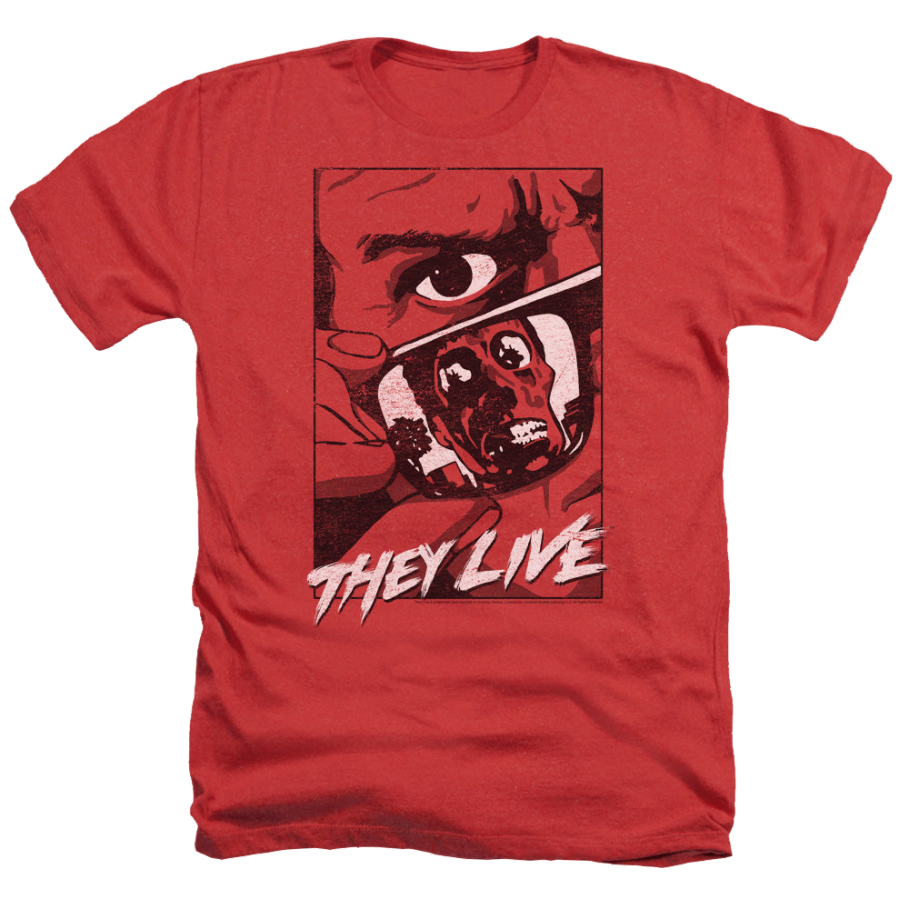 They Live Graphic Poster - Men's Heather T-Shirt Men's Heather T-Shirt They Live   