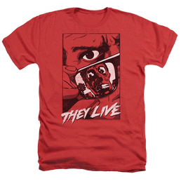 They Live Graphic Poster - Men's Heather T-Shirt Men's Heather T-Shirt They Live   
