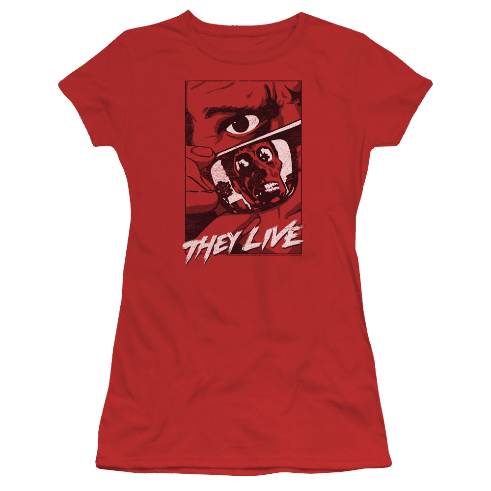 They Live Graphic Poster - Juniors T-Shirt Juniors T-Shirt They Live   