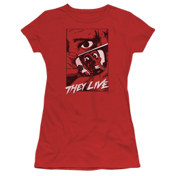 They Live Graphic Poster - Juniors T-Shirt Juniors T-Shirt They Live   