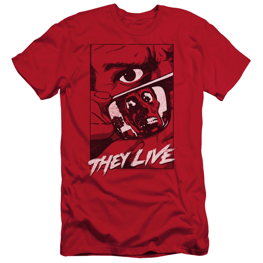 They Live Graphic Poster - Men's Slim Fit T-Shirt Men's Slim Fit T-Shirt They Live   
