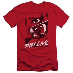 They Live Graphic Poster - Men's Slim Fit T-Shirt Men's Slim Fit T-Shirt They Live   