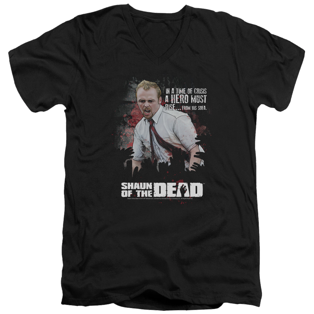 Shaun of the Dead Hero Must Rise - Men's V-Neck T-Shirt Men's V-Neck T-Shirt Shaun of the Dead   