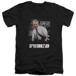 Shaun of the Dead Hero Must Rise - Men's V-Neck T-Shirt Men's V-Neck T-Shirt Shaun of the Dead   