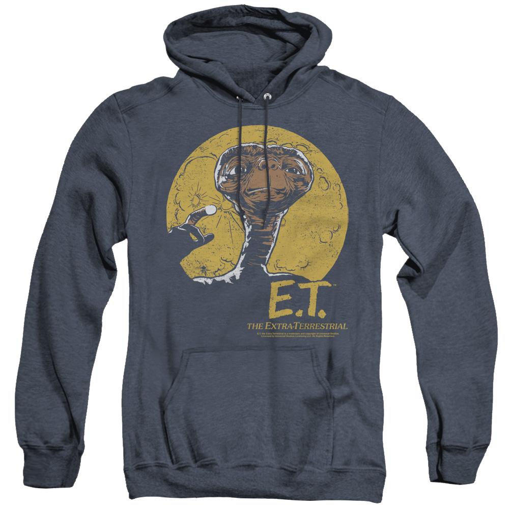 E.T. The Extra-Terrestrial Moon Frame - Heather Pullover Hoodie Heather Pullover Hoodie E.T.   
