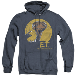 E.T. The Extra-Terrestrial Moon Frame - Heather Pullover Hoodie Heather Pullover Hoodie E.T.   