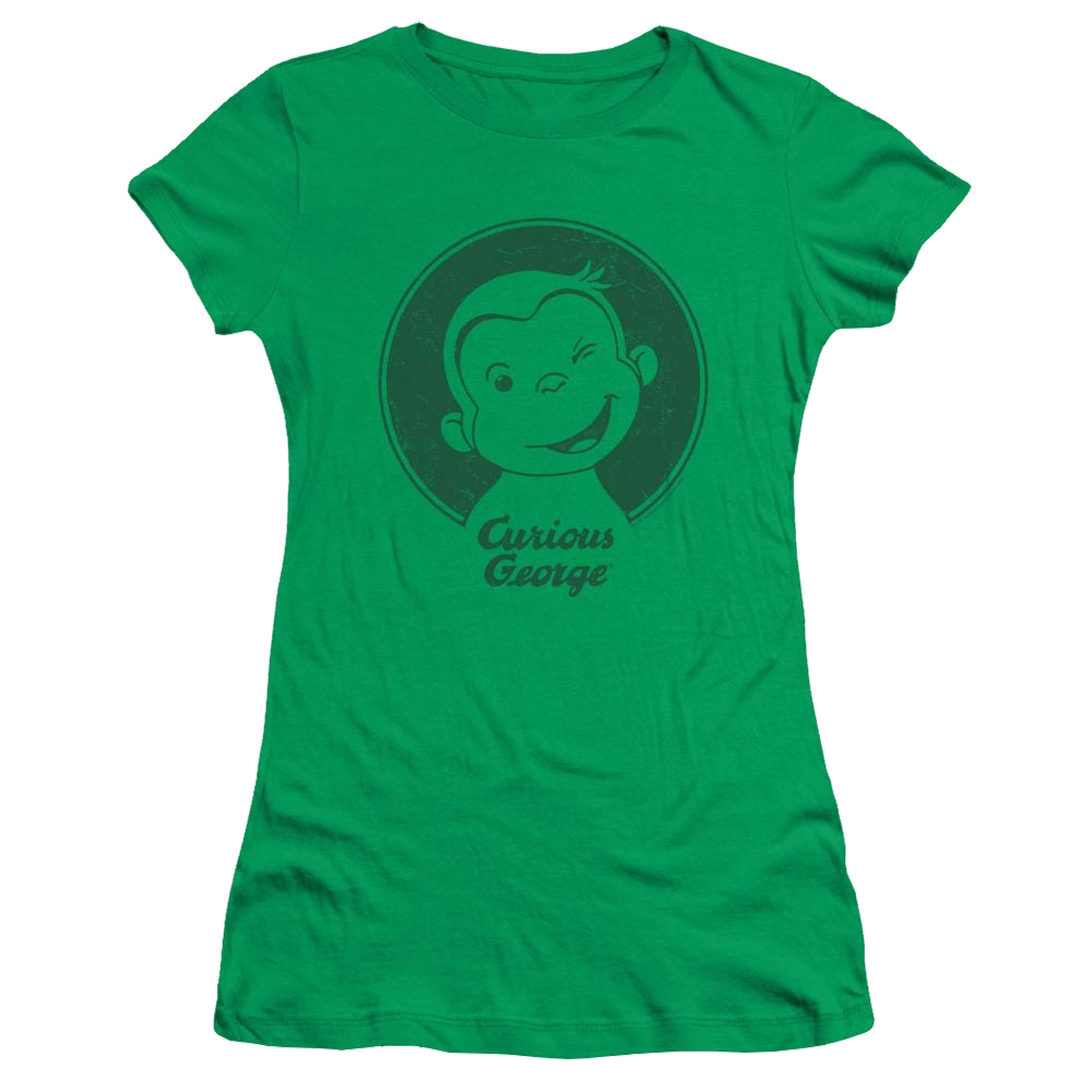 Curious George Classic Wink - Juniors T-Shirt Juniors T-Shirt Curious George   