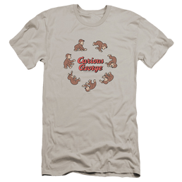 Curious George Rolling Fun Der - Men's Premium Slim Fit T-Shirt Men's Premium Slim Fit T-Shirt Curious George   