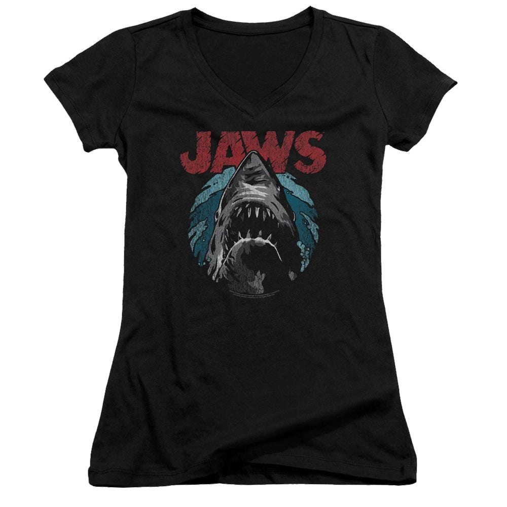Jaws Water Circle Juniors V-Neck T-Shirt Juniors V-Neck T-Shirt Jaws   