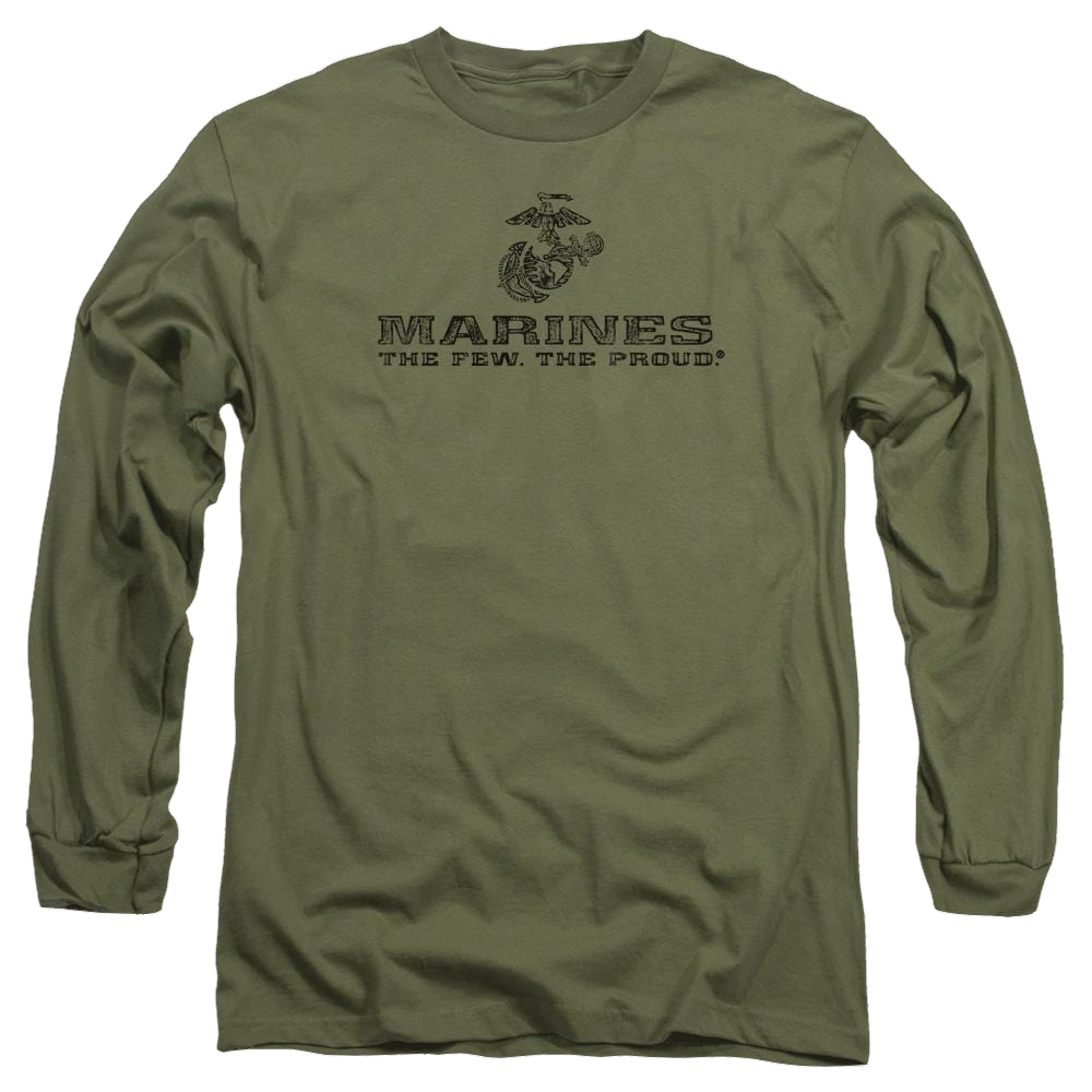 U.S. Marine Corps Distressed Logo Men's Long Sleeve T-Shirt Men's Long Sleeve T-Shirt U.S. Marine Corps.   