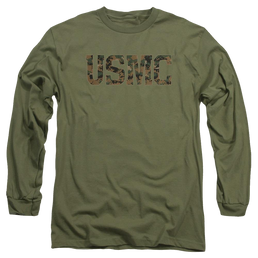U.S. Marine Corps. Usmc Camo Fill - Men's Long Sleeve T-Shirt Men's Long Sleeve T-Shirt U.S. Marine Corps.   