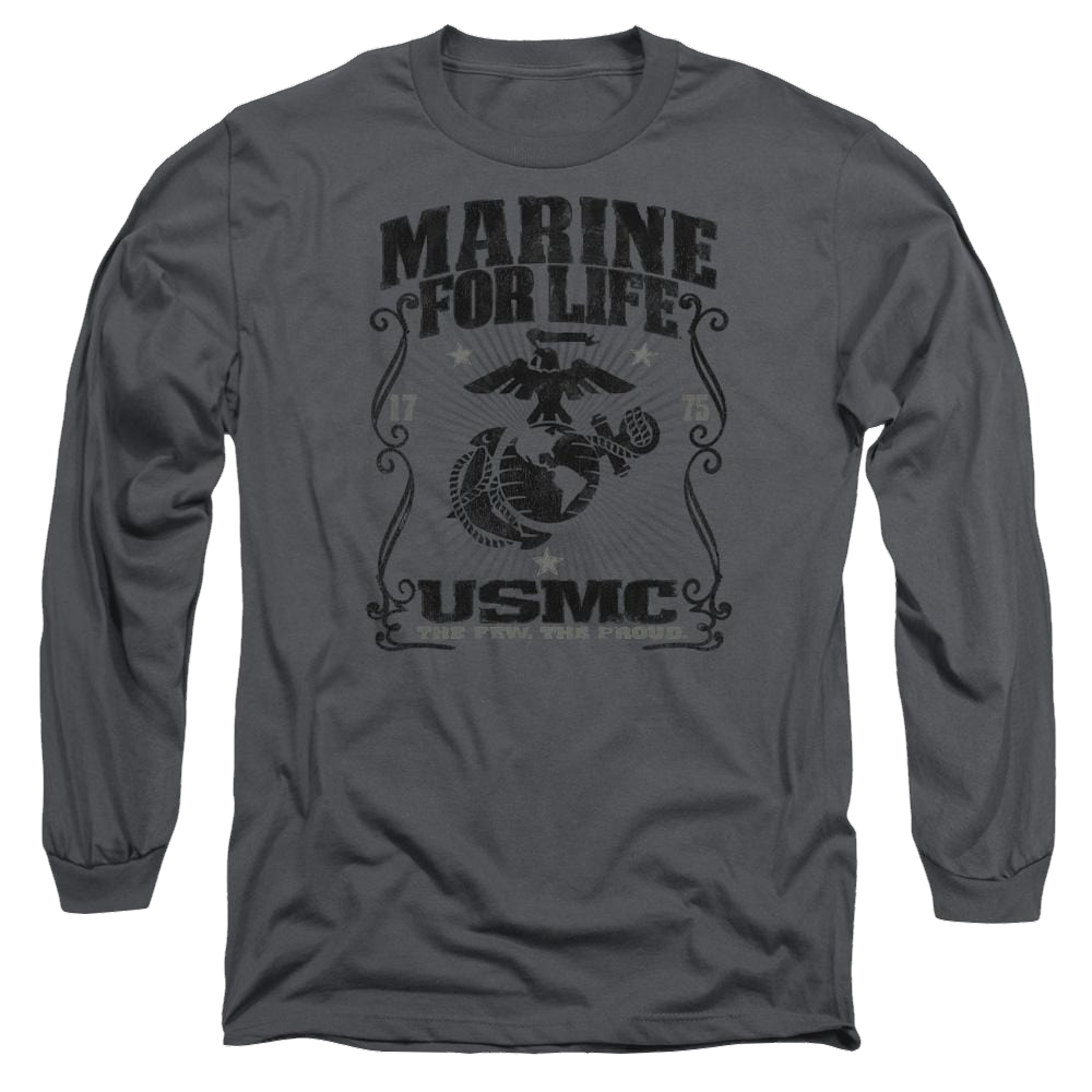 U.S. Marine Corps For Life Men's Long Sleeve T-Shirt Men's Long Sleeve T-Shirt U.S. Marine Corps.   