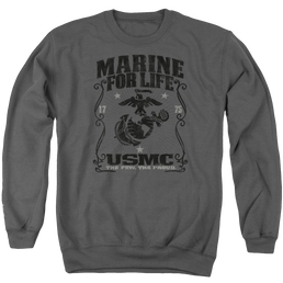 U.S. Marine Corps For Life Men's Crewneck Sweatshirt Men's Crewneck Sweatshirt U.S. Marine Corps.   