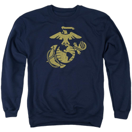 U.S. Marine Corps Gold Emblem Men's Crewneck Sweatshirt Men's Crewneck Sweatshirt U.S. Marine Corps.   