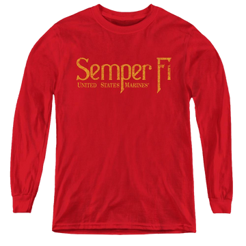 U.S. Marine Corps. Semper Fi - Youth Long Sleeve T-Shirt Youth Long Sleeve T-Shirt U.S. Marine Corps.   