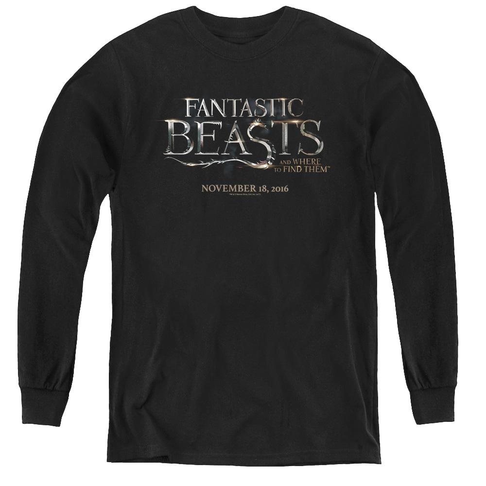 Fantastic Beasts And Where To Find Them Logo - Youth Long Sleeve T-Shirt Youth Long Sleeve T-Shirt Fantastic Beasts   