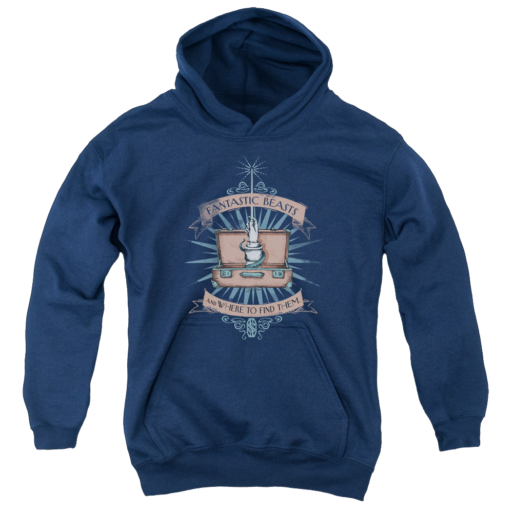 Fantastic Beasts and Where to Find Them Briefcase - Youth Hoodie Youth Hoodie (Ages 8-12) Fantastic Beasts   